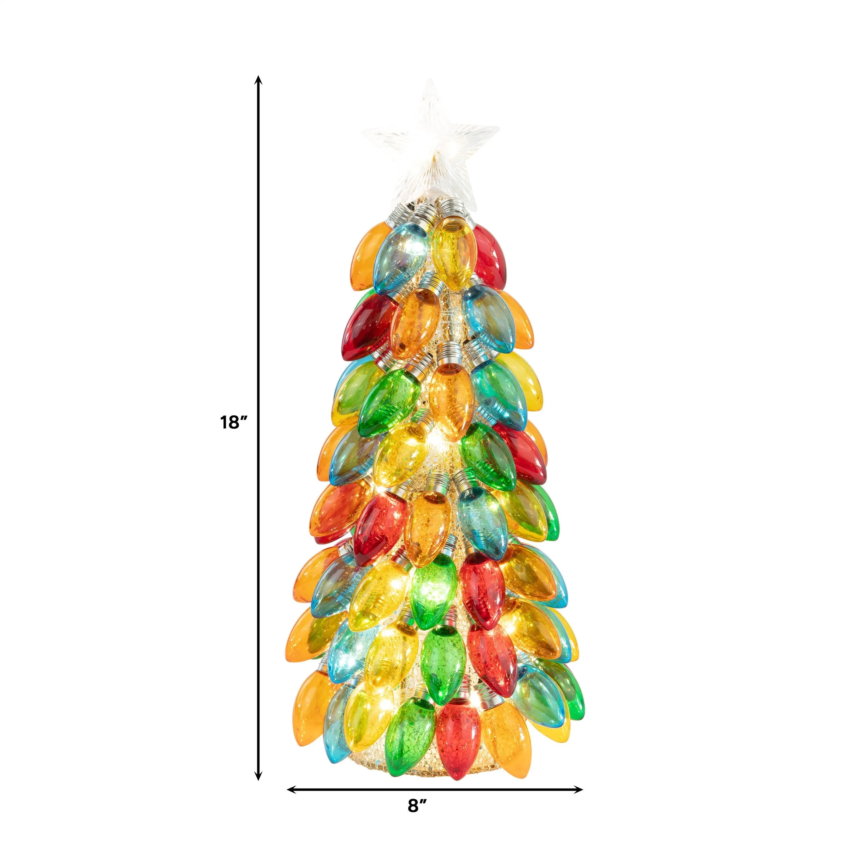 18 in. Retro C9 Bulb Tree - Multi-Color