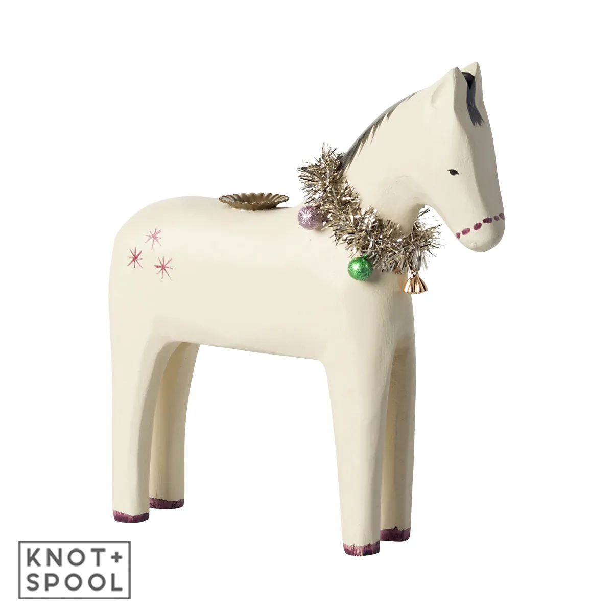 2024 Maileg Small Wooden Horse Candle Holder