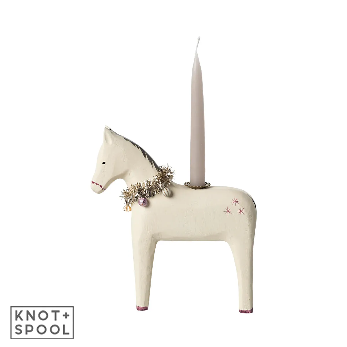 2024 Maileg Small Wooden Horse Candle Holder