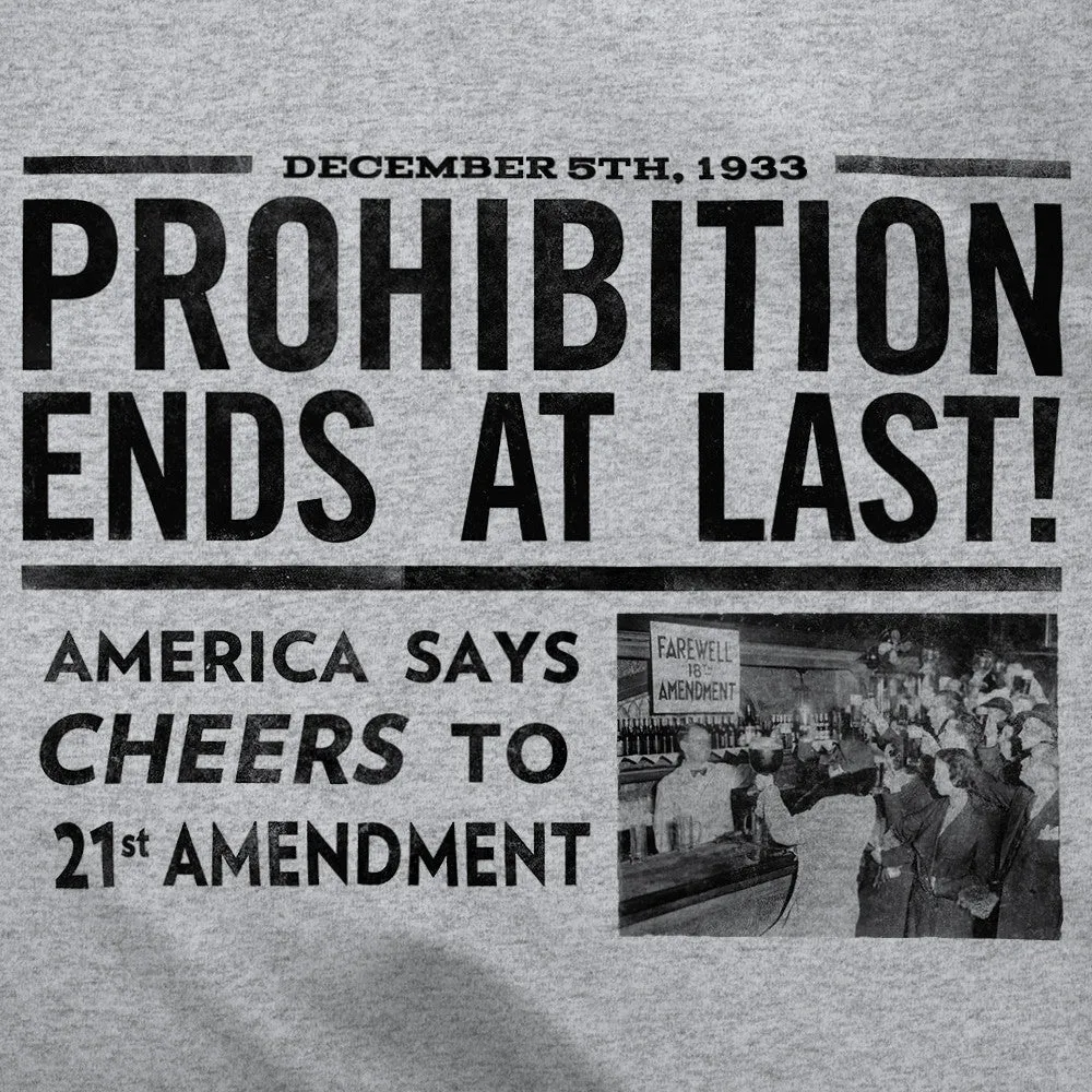 Mens Graphic T-Shirt with 21st Amendment Design