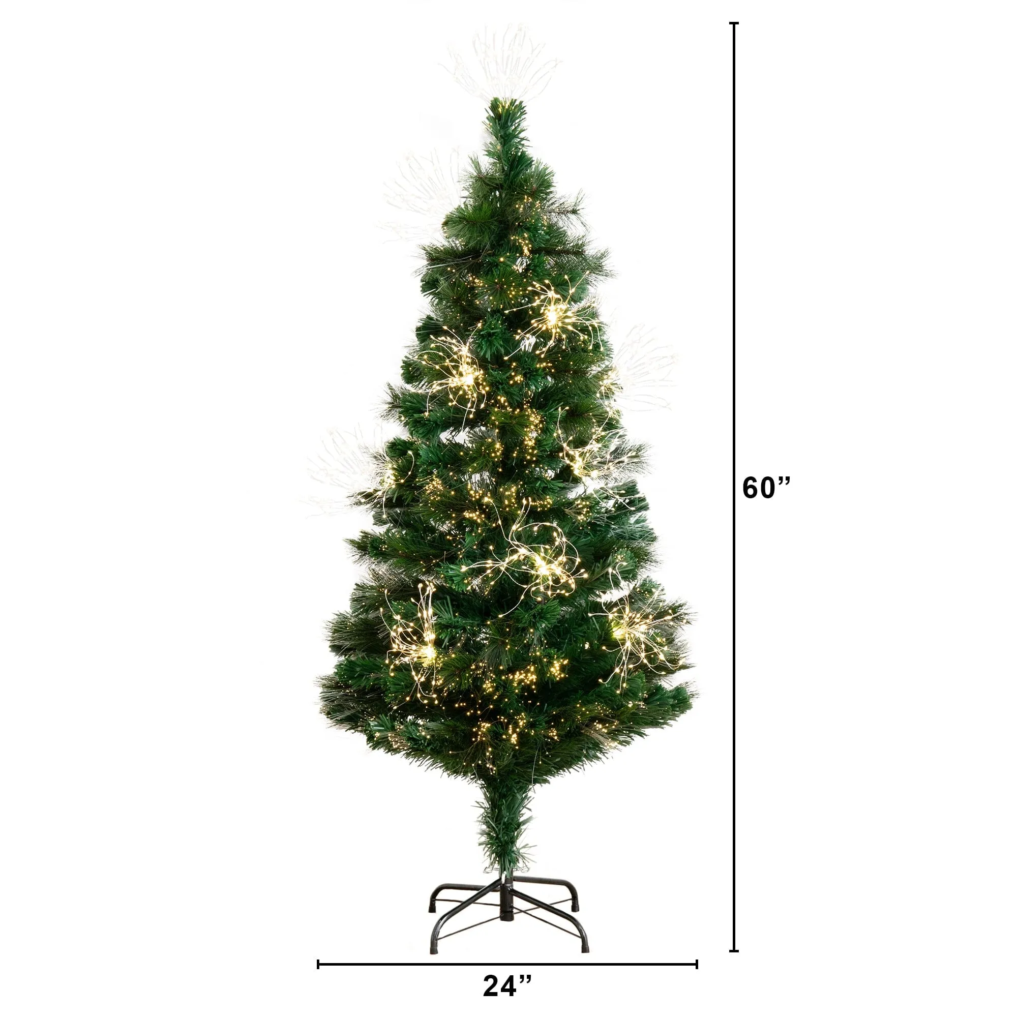 5' Pre-Lit Fiber Optic Artificial Christmas Tree with 146 Warm White LED Lights