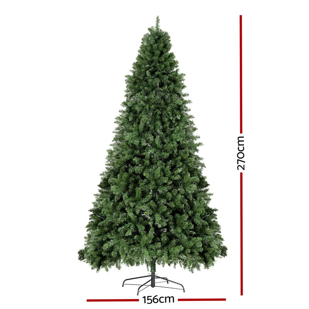 9FT Pre-lit LED Christmas Tree 270cm, Metal Stand – Jingle Jollys