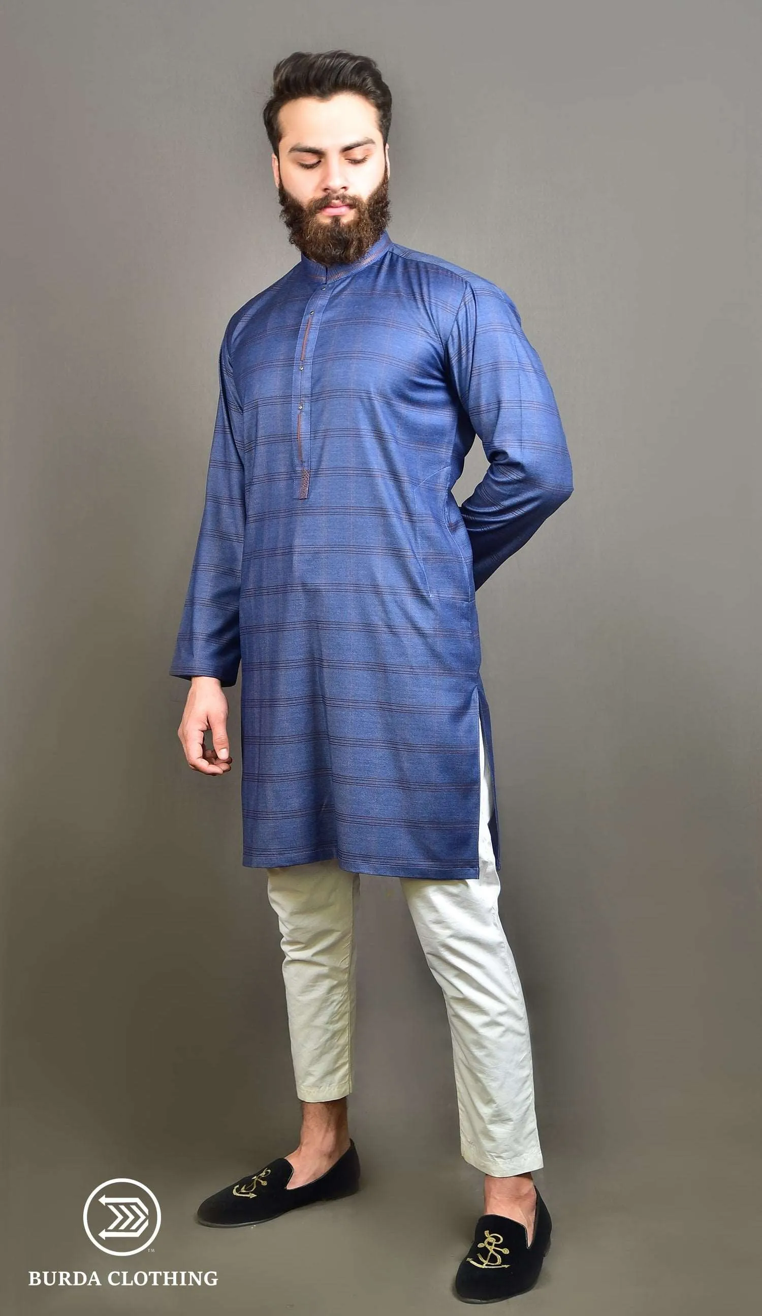 Aamir Blue Premium Kurta