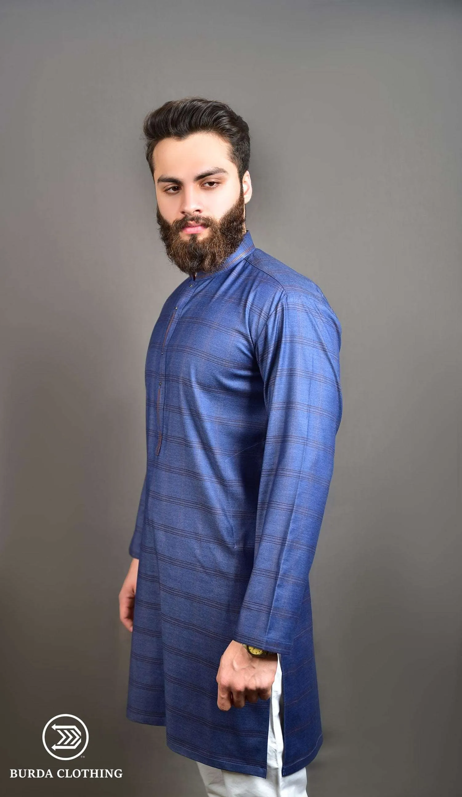 Aamir Blue Premium Kurta