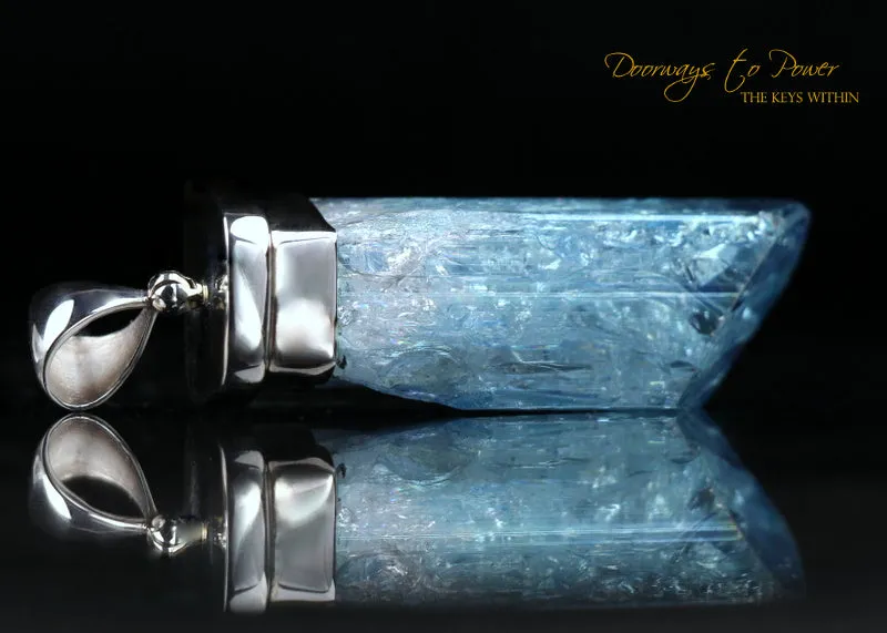 Aqua Aura Danburite Synergy 12 Crystal Pendant