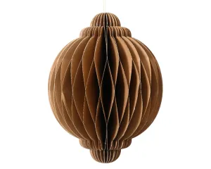 Brown onion shape paper hanging dec