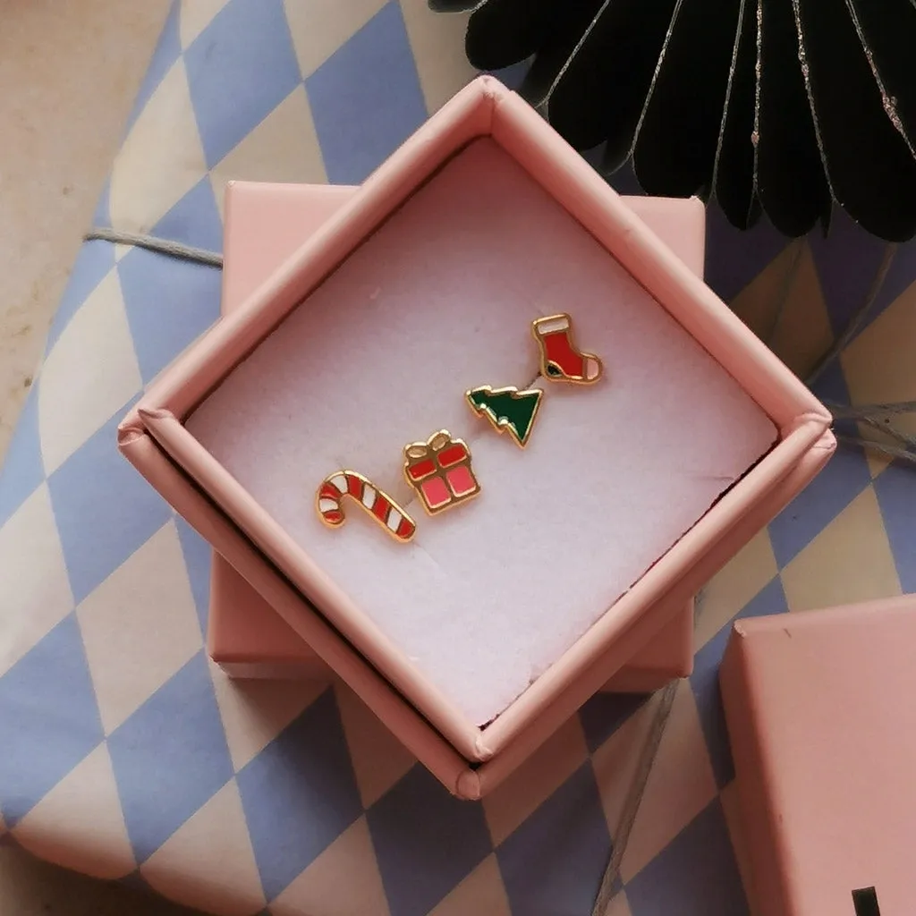 Christmas Gift earring 1 pcs - Silver Plated