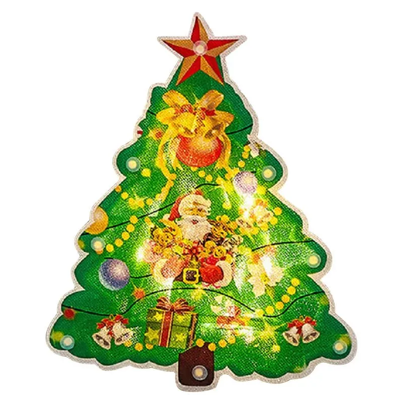 Christmas Window Hanging Lights - Battery Operated Christmas Lighted Decorations