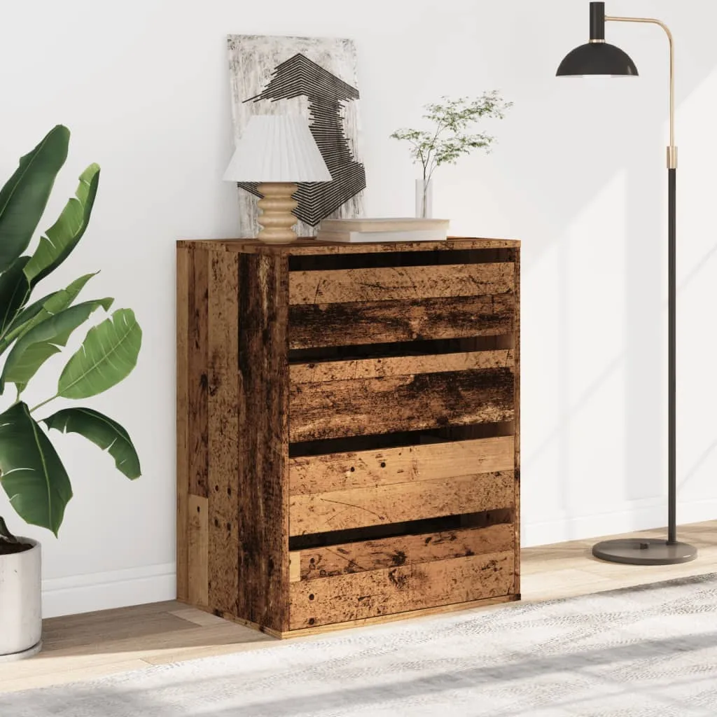 Corner Chest of Drawers Old Wood 60x41x76 cm Engineered Wood