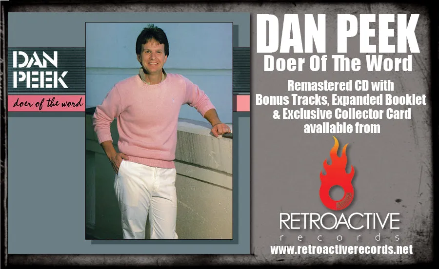 DAN PEEK - DOER OF THE WORD   2 Bonus   Trading Card (*NEW-CD, 2021, Retroactive) 70's Rock Band AMERICA member!