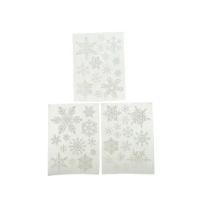 Decoris 40cm White Snowflake Window Stickers