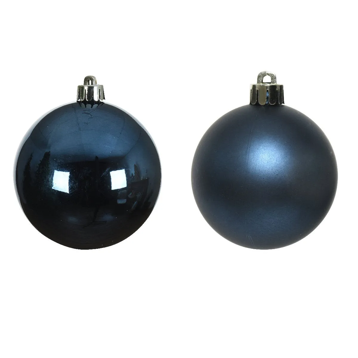 Decoris Pack of 12 6cm Night Blue Glass Baubles