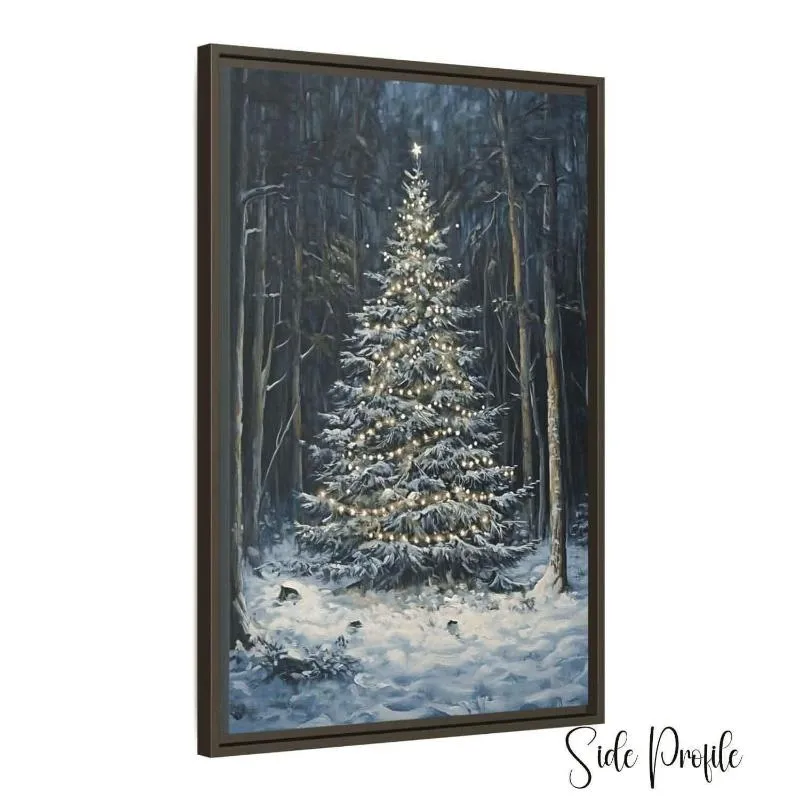 Enchanted Winter Wonderland Framed Art Print – Christmas Tree Art Print