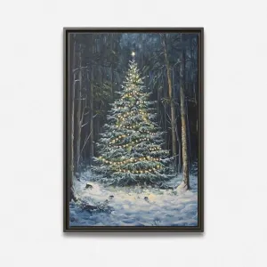 Enchanted Winter Wonderland Framed Art Print – Christmas Tree Art Print