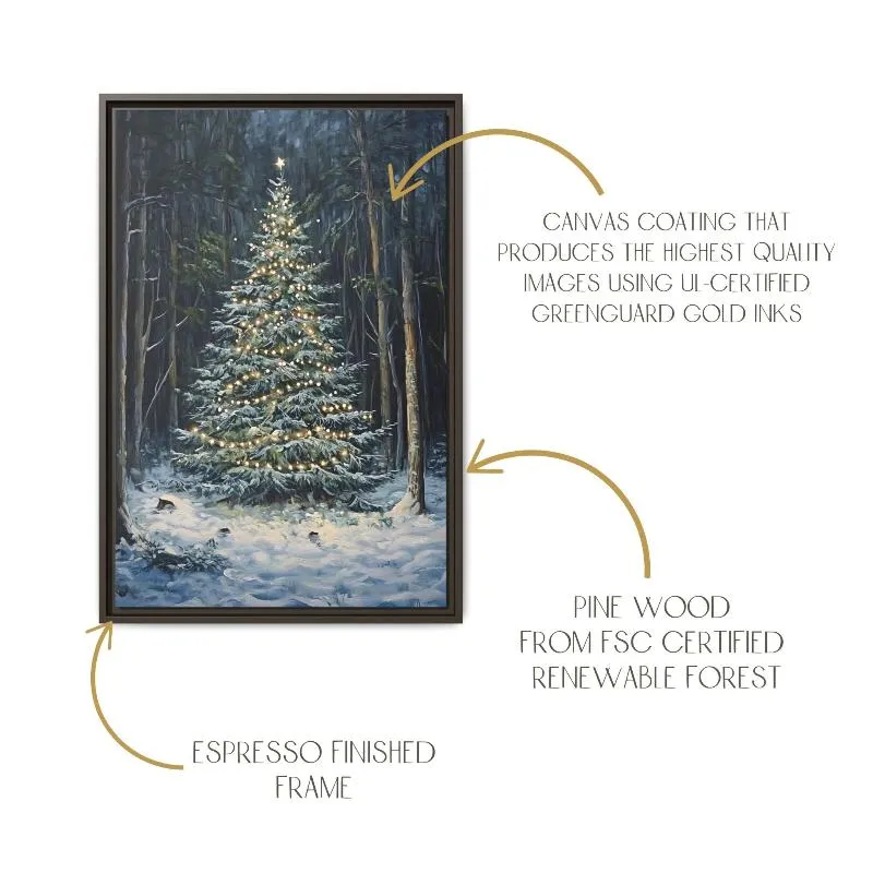 Enchanted Winter Wonderland Framed Art Print – Christmas Tree Art Print