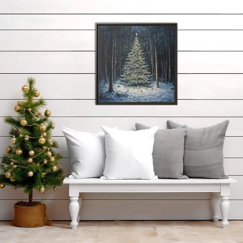 Enchanted Winter Wonderland Framed Art Print – Christmas Tree Art Print