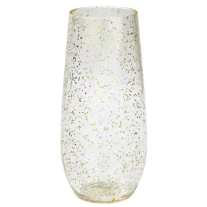 Festive Glitter 8oz Stemless Champagne