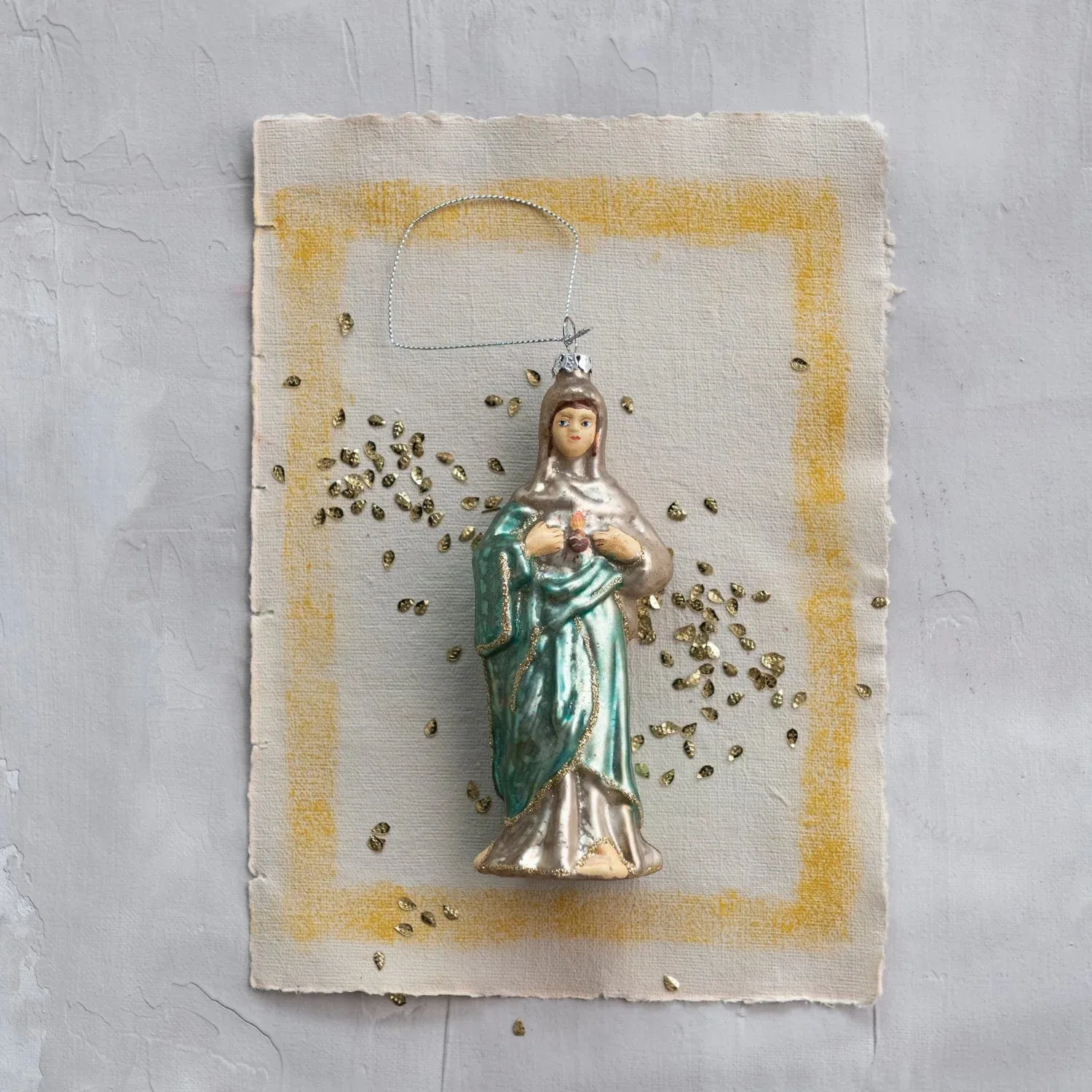 Glass Mary Ornament