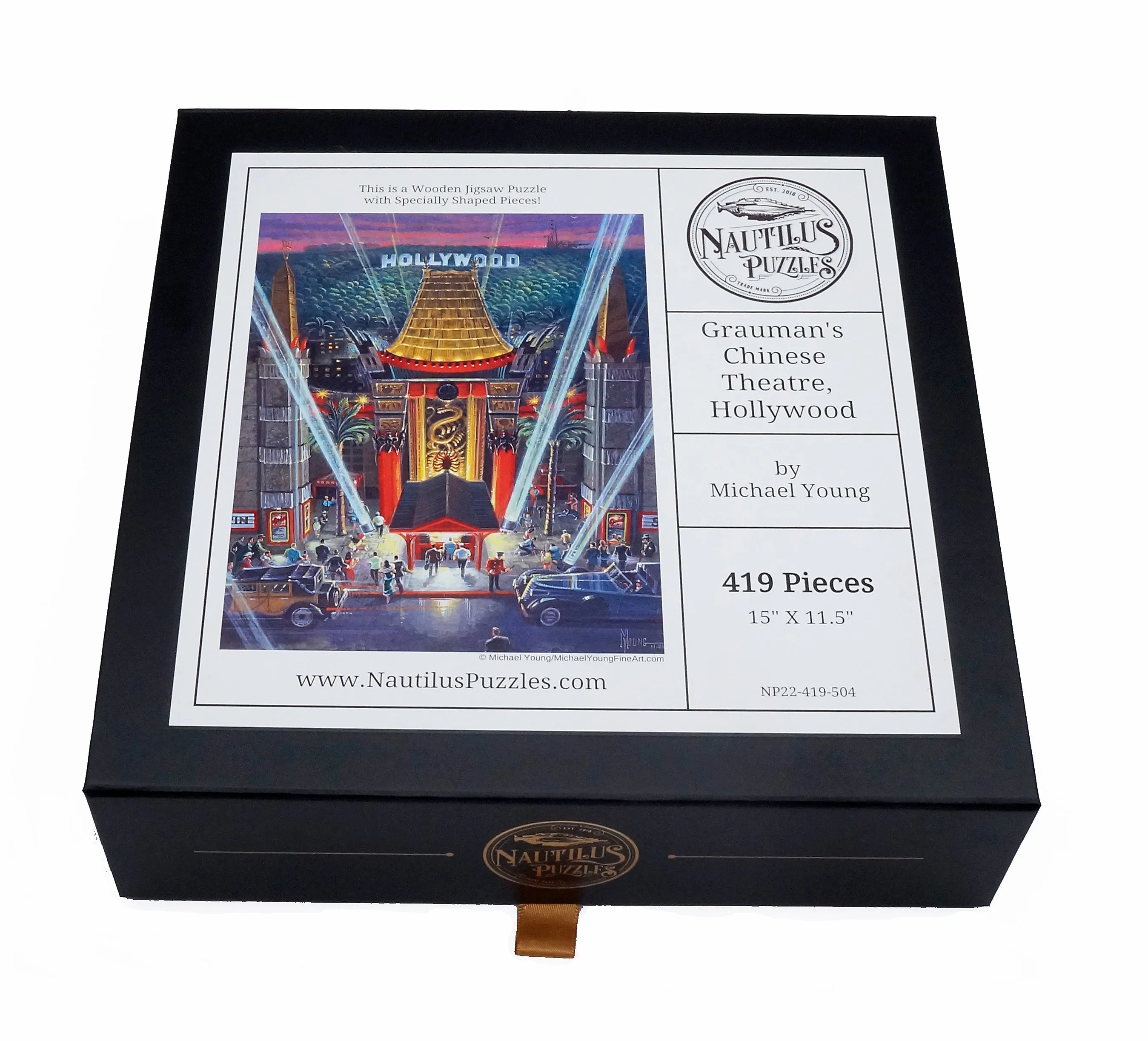 Grauman's Chinese Theatre, Hollywood (419 Piece Wooden Jigsaw Puzzle)