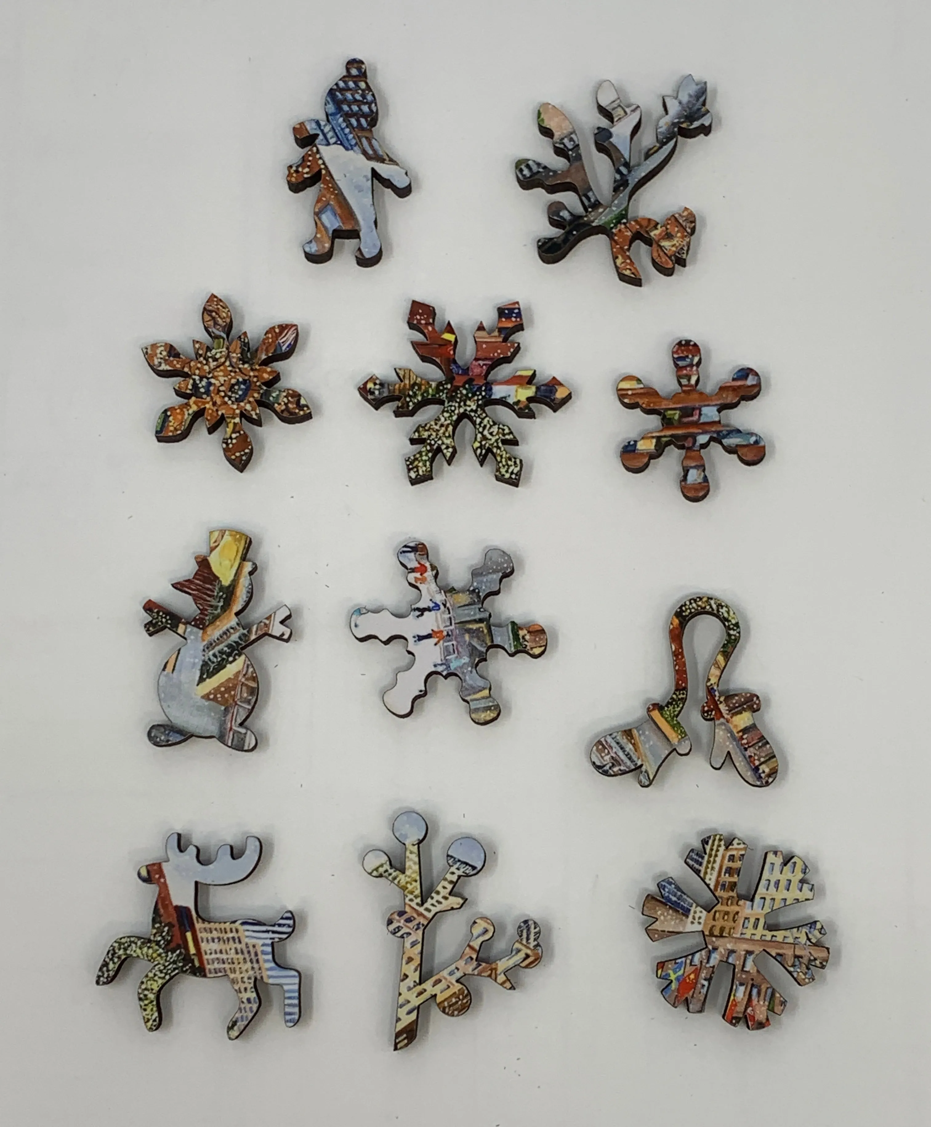 Ice Skaters at Rockefeller Center - 50 Piece MINI Wooden jigsaw Puzzle