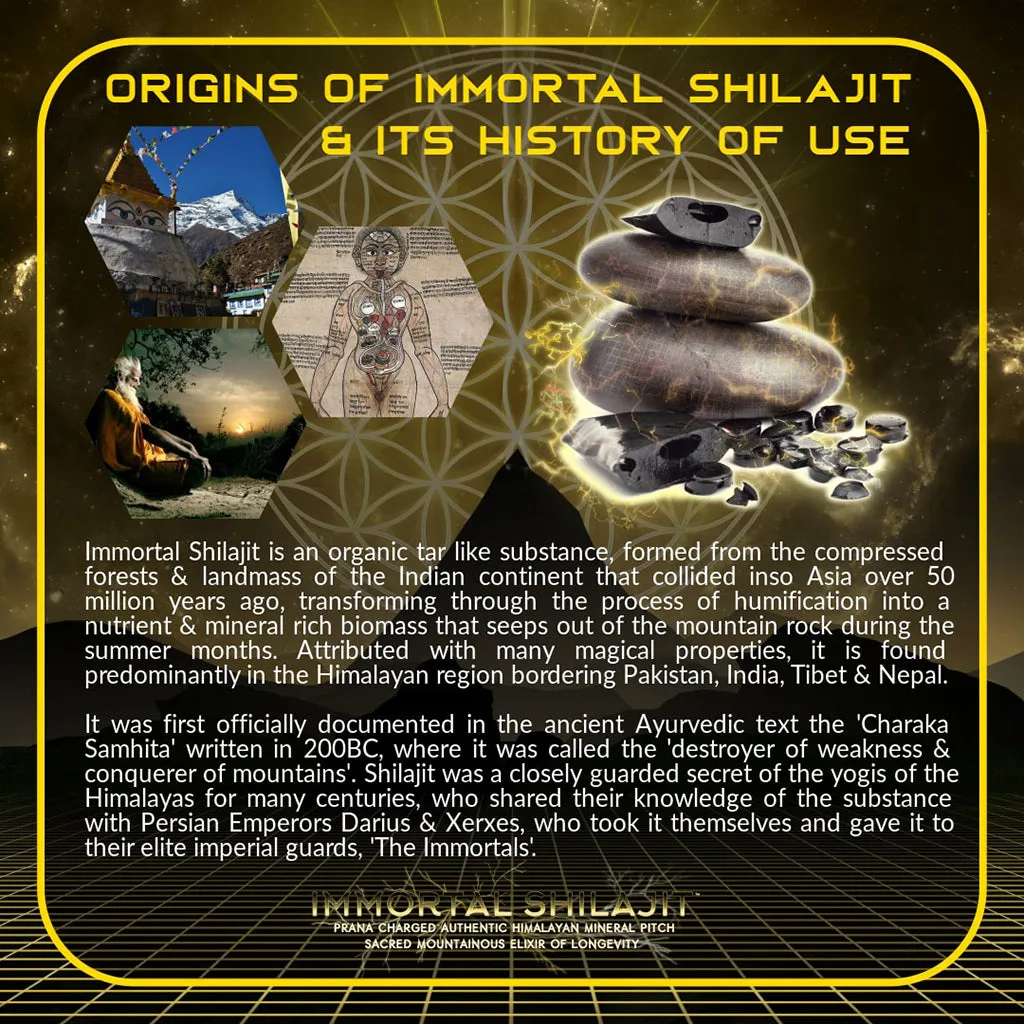 Premium Immortal Shilajit 2.0 - Authentic Himalayan Mineral Resin Supplement