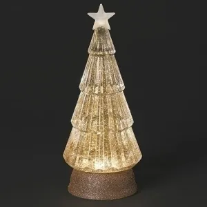 LED Gold Tree Snow Globe