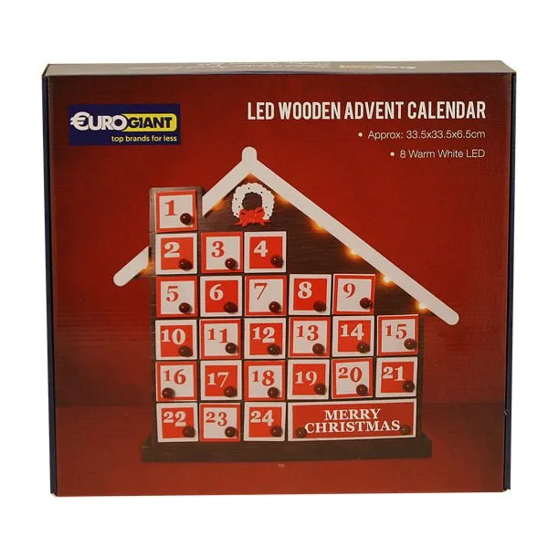 Led Wooden Advent Calendar