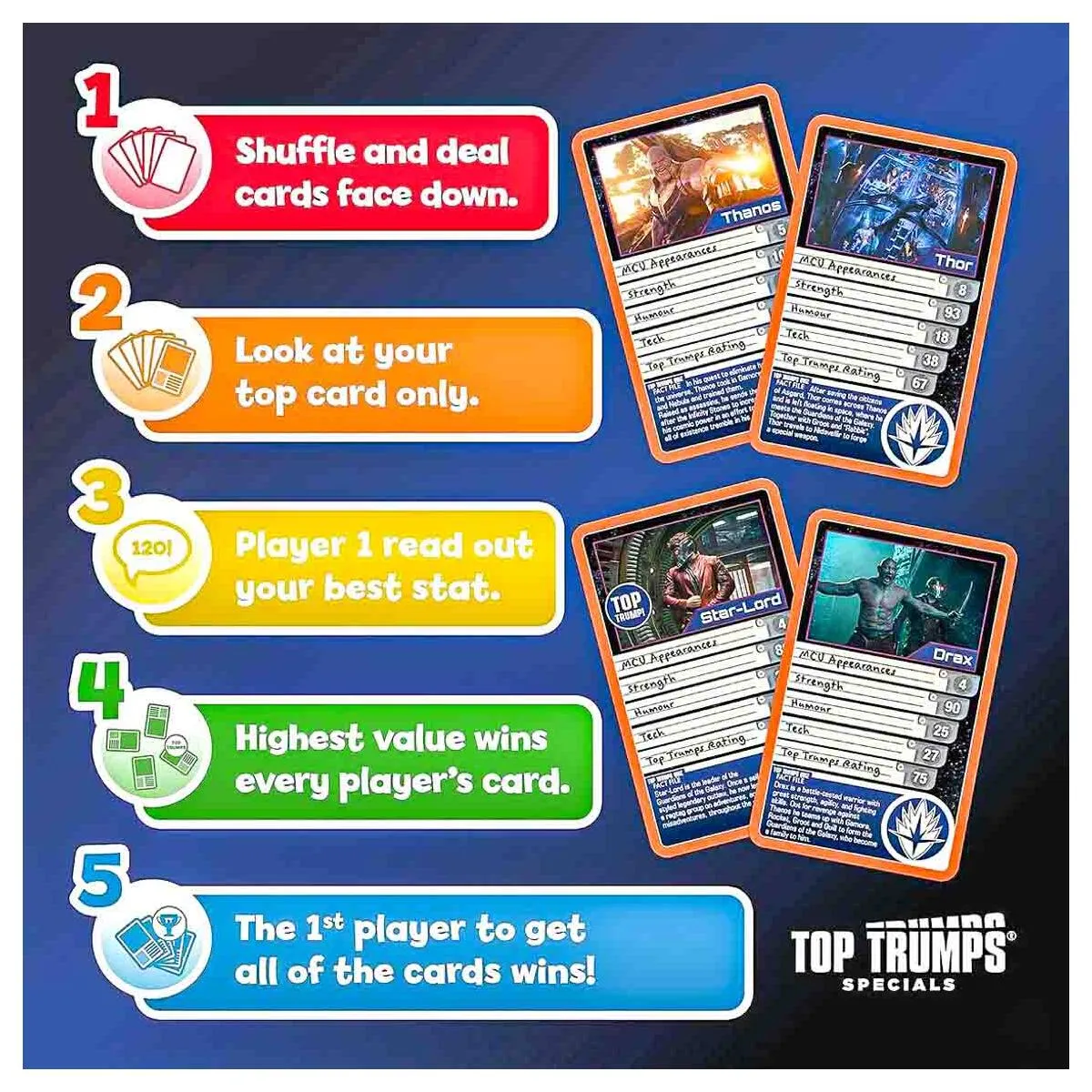 Marvel: Guardians of the Galaxy: The Infinity Saga Top Trumps Specials Card Game