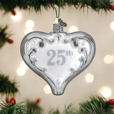 OWC 25th Anniversary Heart Ornament, 30055