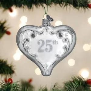 OWC 25th Anniversary Heart Ornament, 30055