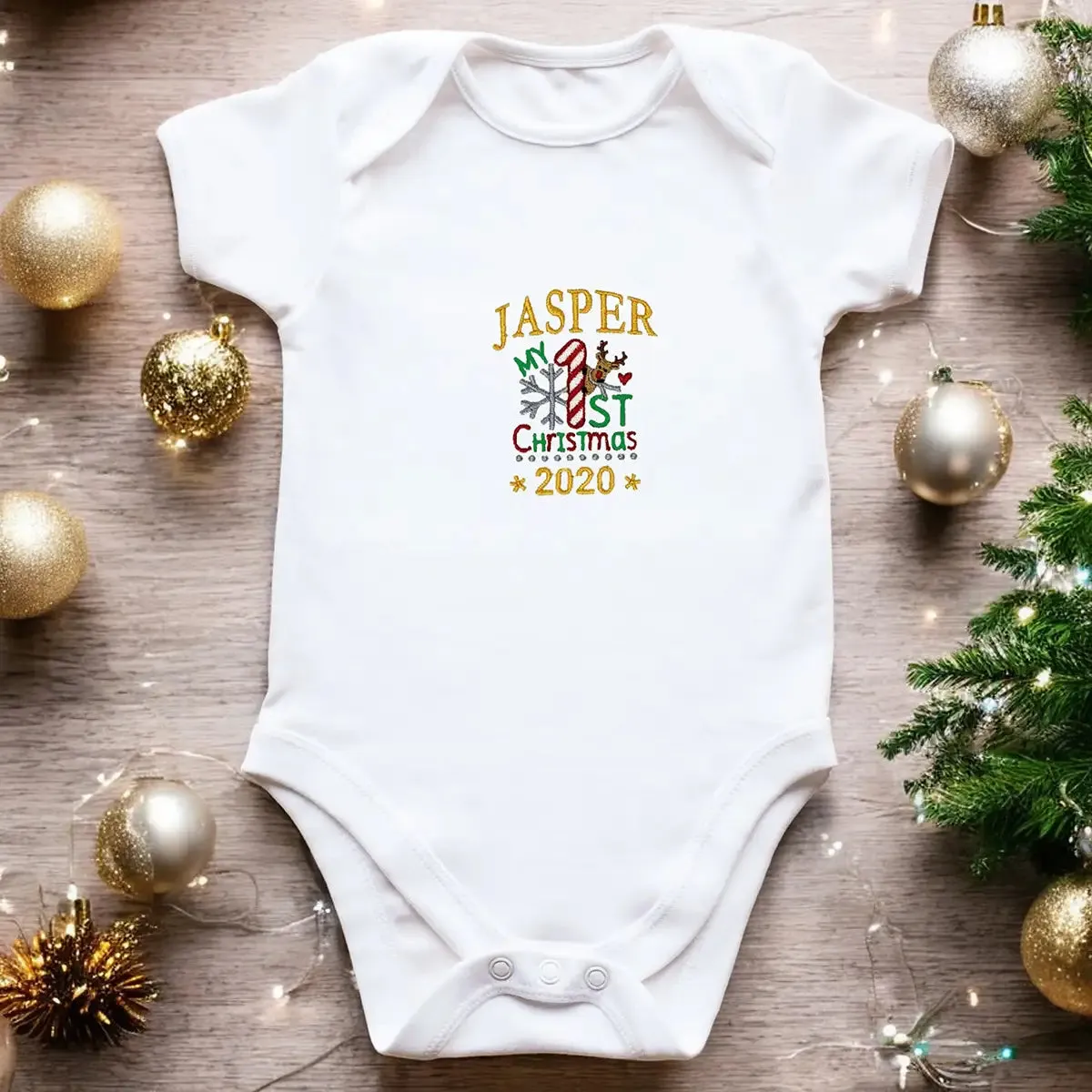 Personalised "My 1st Christmas" Baby Body