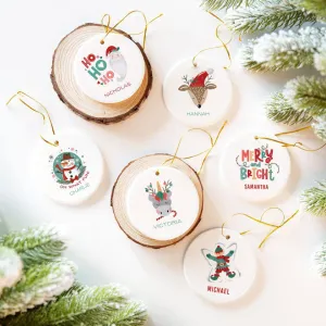 Personalized Kid's Christmas Ceramic Ornament