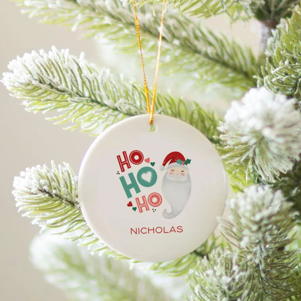 Personalized Kid's Christmas Ceramic Ornament