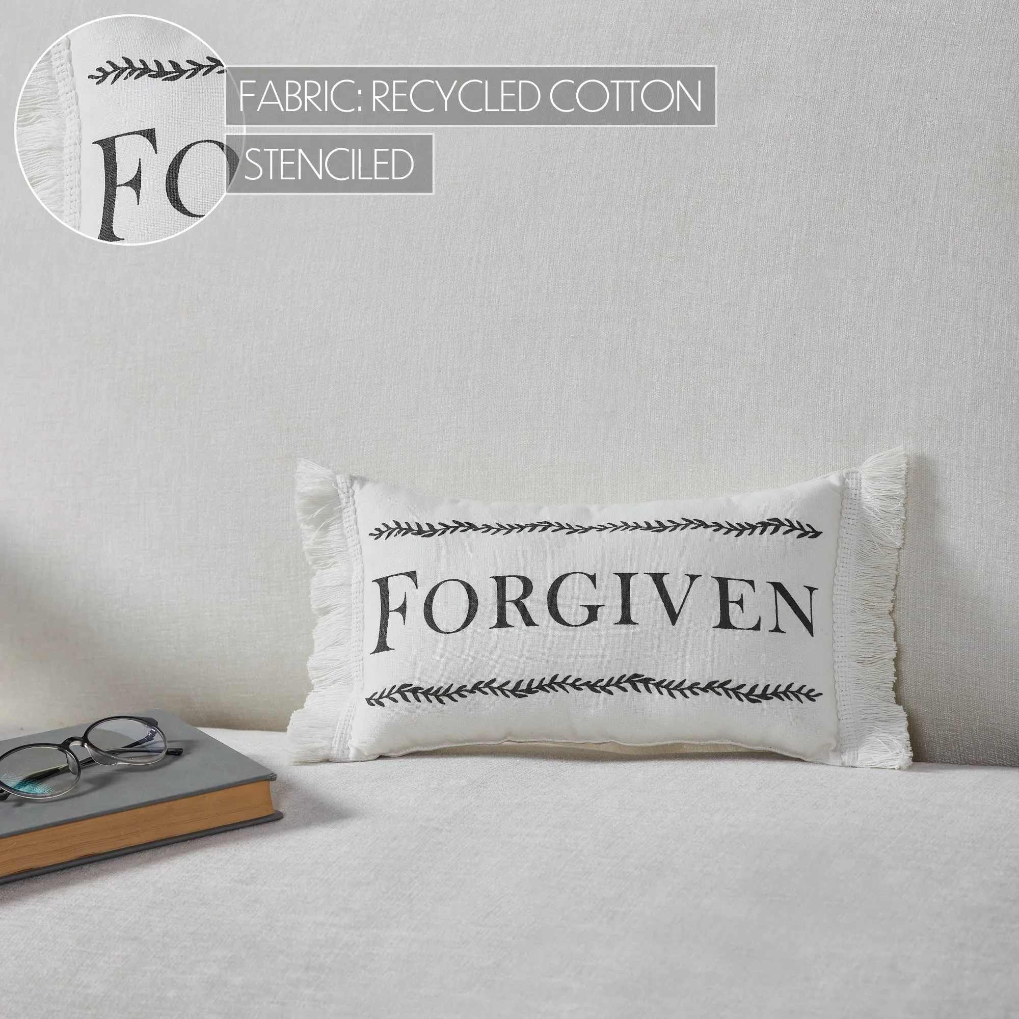 Risen Forgiven Pillow 7x13