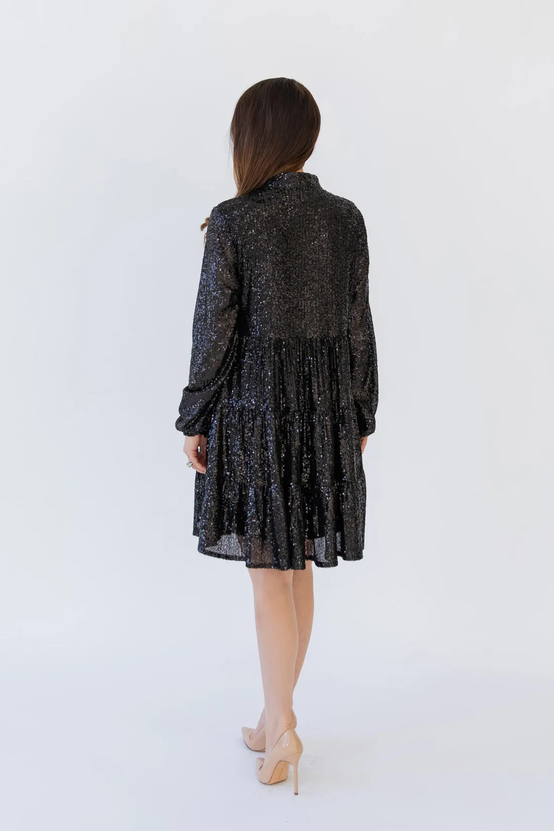 Sail To Sable Charlotte Sequin Dress - Black