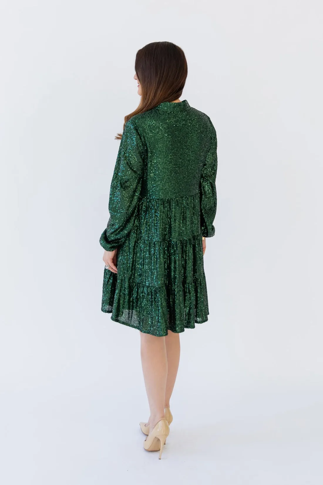 Sail To Sable Charlotte Sequin Dress - Emerald