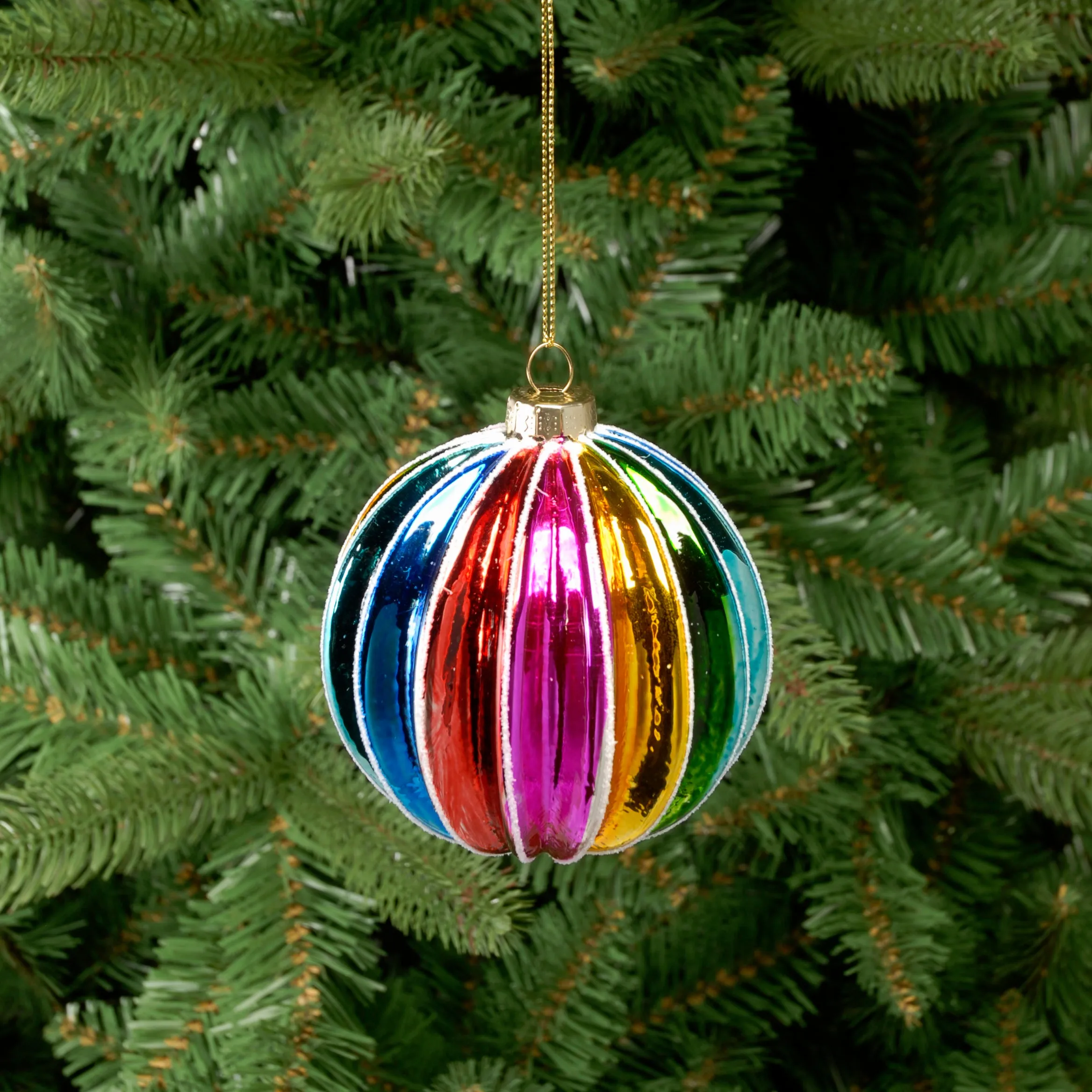 Segmented Glass Rainbow Bauble