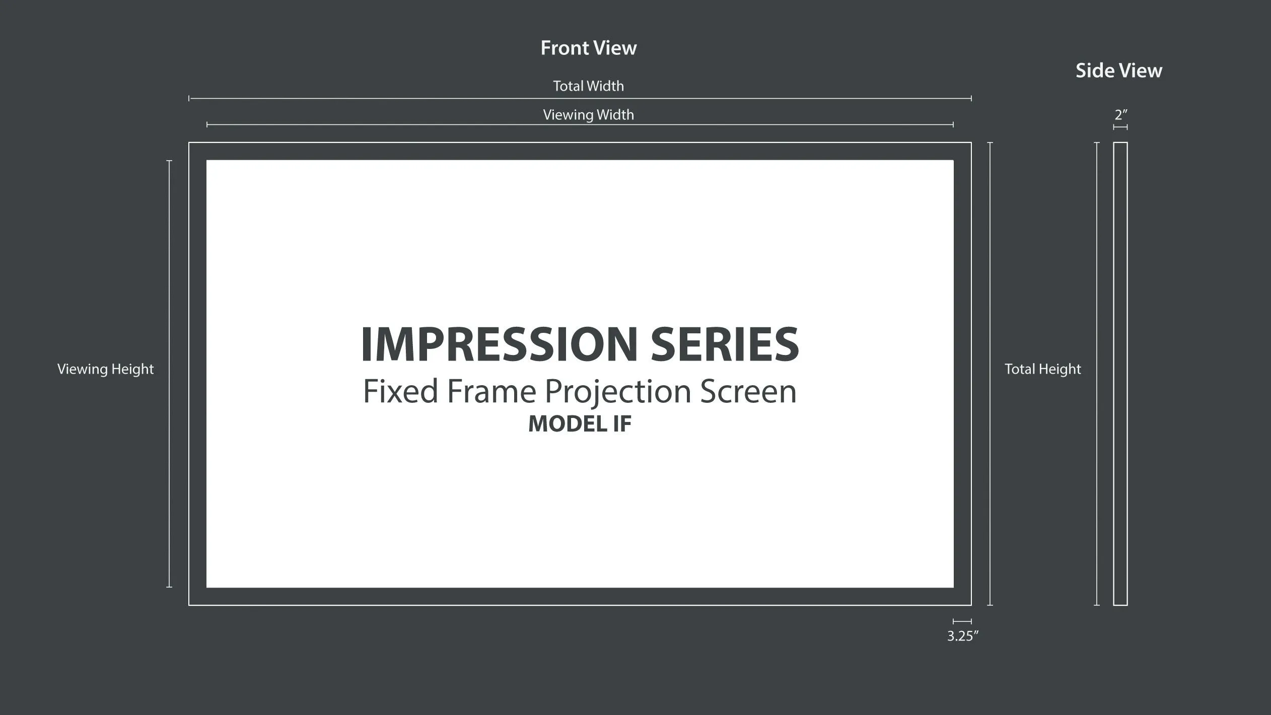 Severtson Screens Impressions Series Fixed Frame 141" (130.5" x 55.5") CinemaScope [2.35:1] IF2351413D