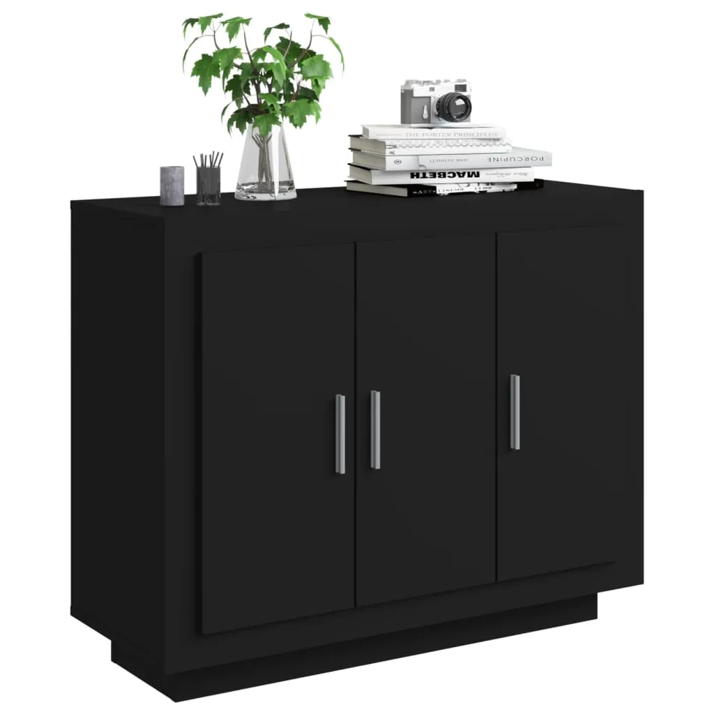 Sideboard Black 92x35x75 cm Engineered Wood