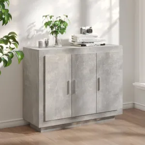 Sideboard Concrete Grey 92x35x75 cm Engineered Wood