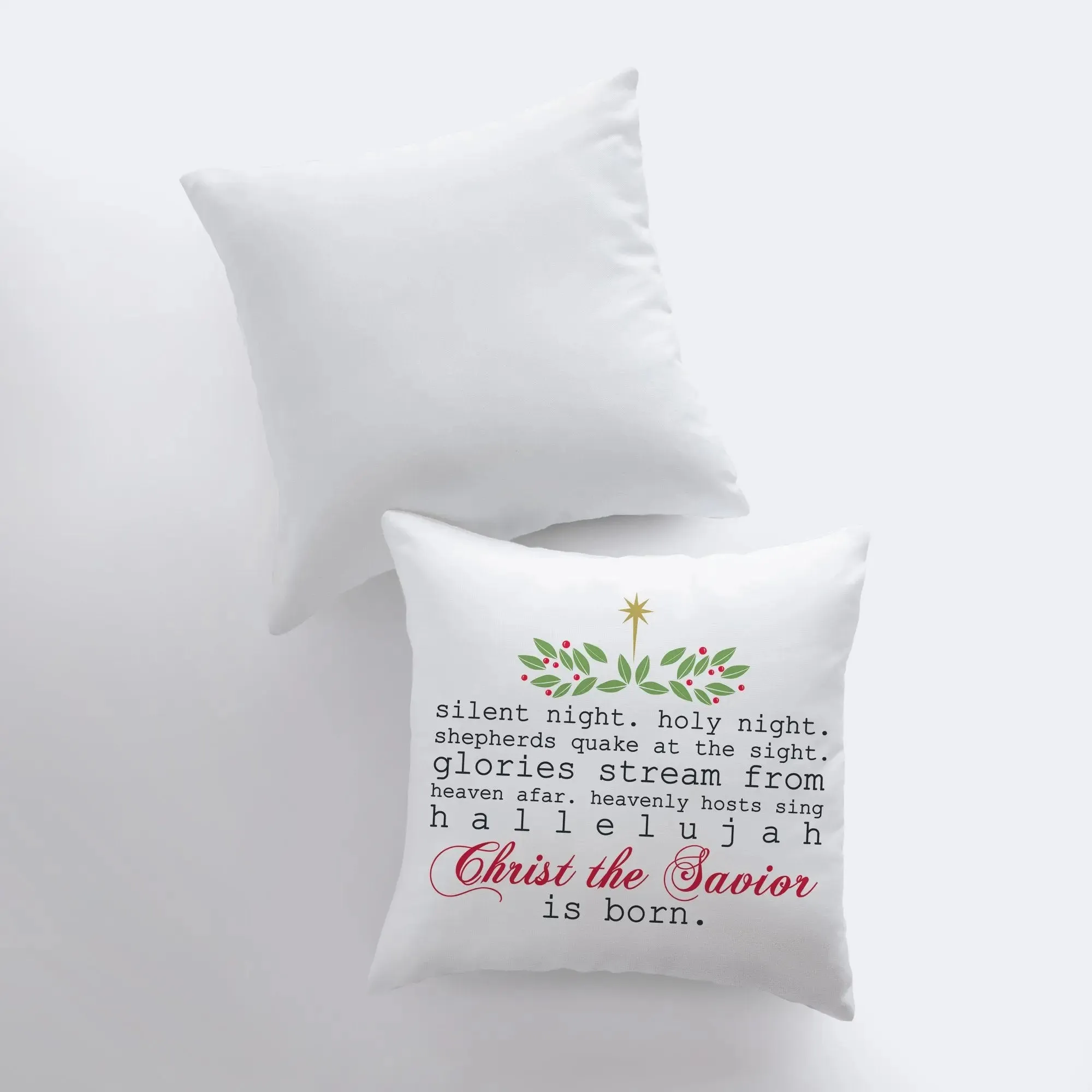 Silent Night | Merry Christmas | Throw Pillow | Christmas Pillow | Home Decor | Christmas Décor | Christmas tree | Christmas Gifts