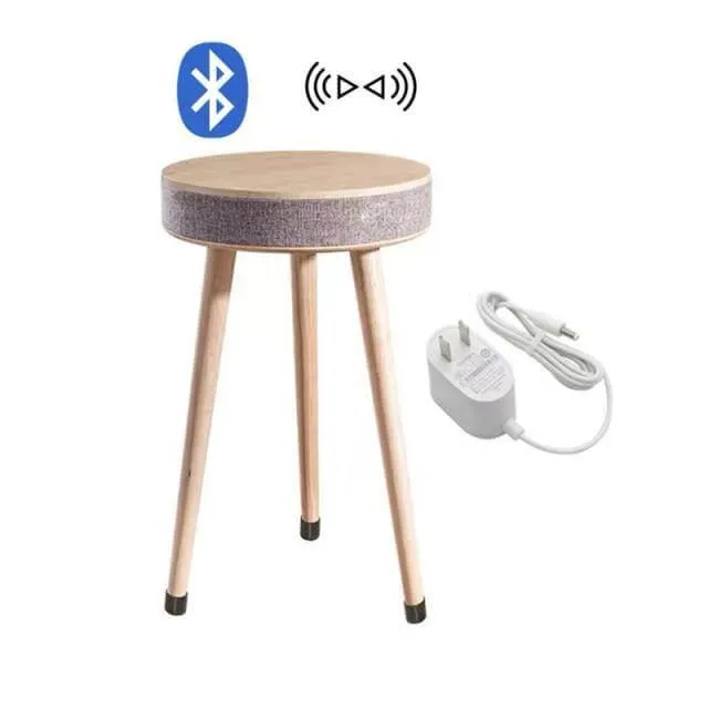 Smart Wooden Bluetooth Speaker Wireless Charging Coffee Side Table