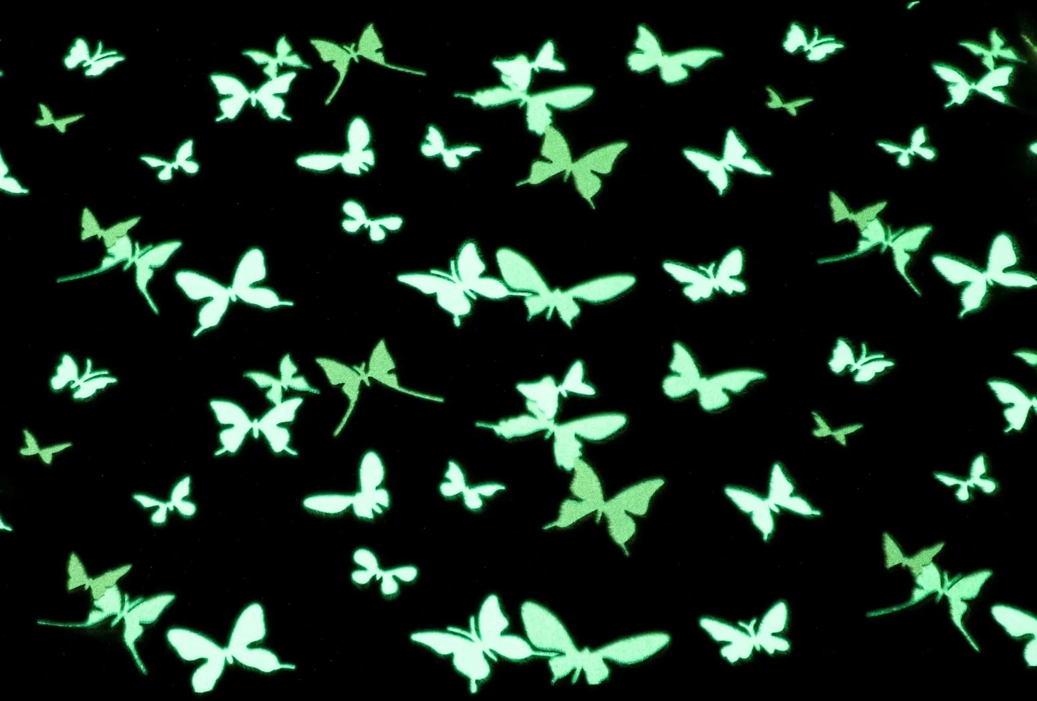 Soft Glow in the Dark Blanket Plush Fabric Butterflies