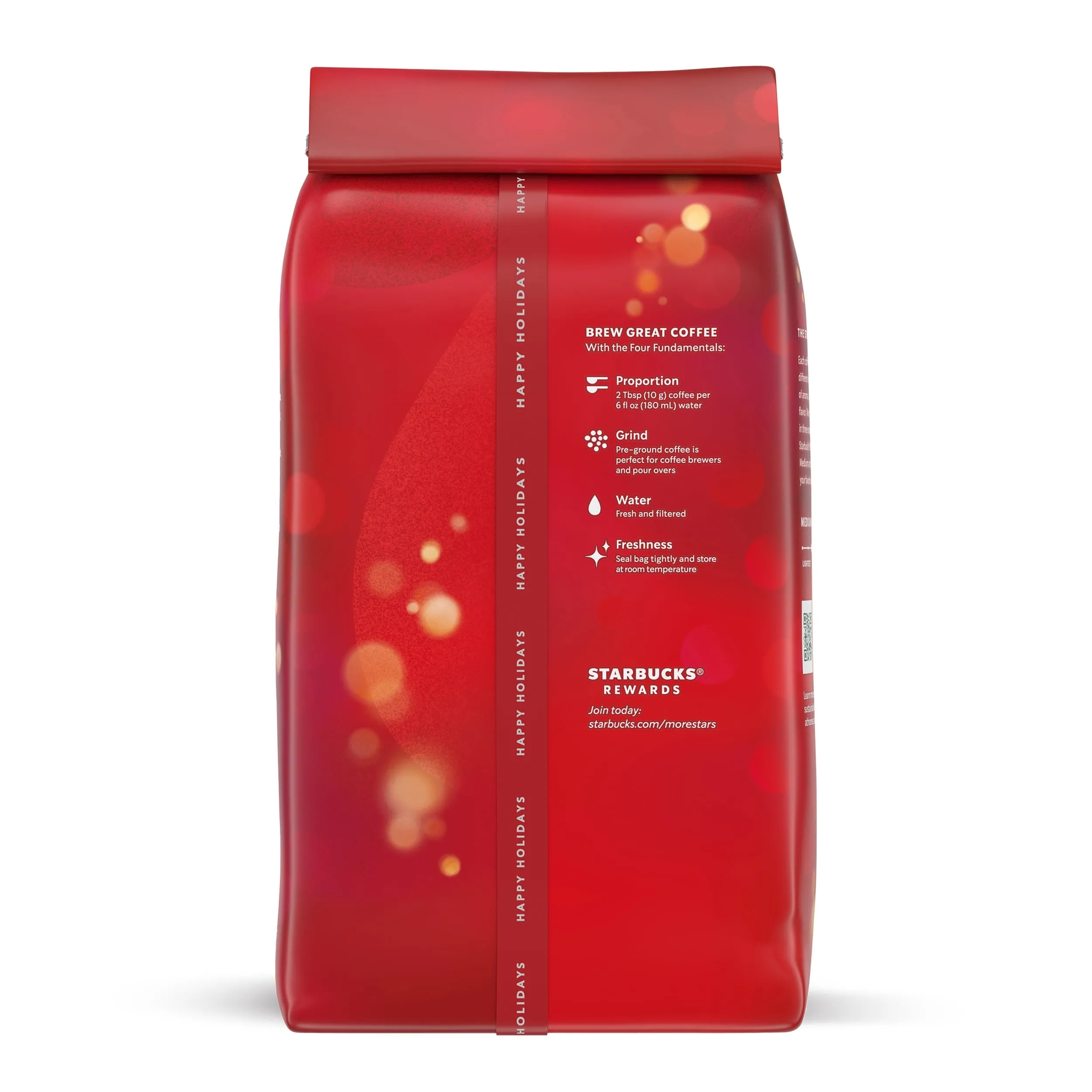 Starbucks Ground Coffee, Medium Roast Coffee, Holiday Blend, 1 Bag (17 Oz)