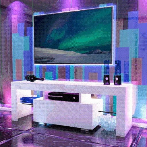 TV Stand Media Console with LED Light & Remote - SMT-TS003