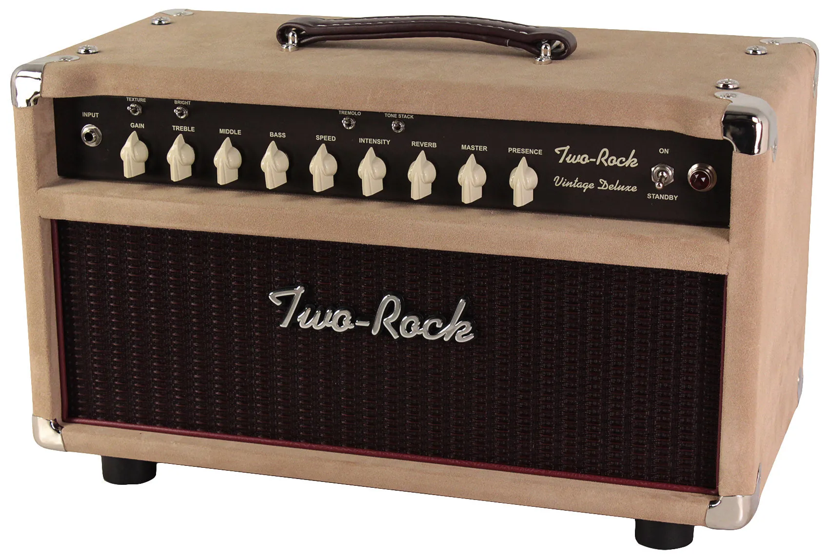 Two-Rock Vintage Deluxe 35 Tube Rectified Head, 1x15 Cab Set, Dogwood Suede, Oxblood