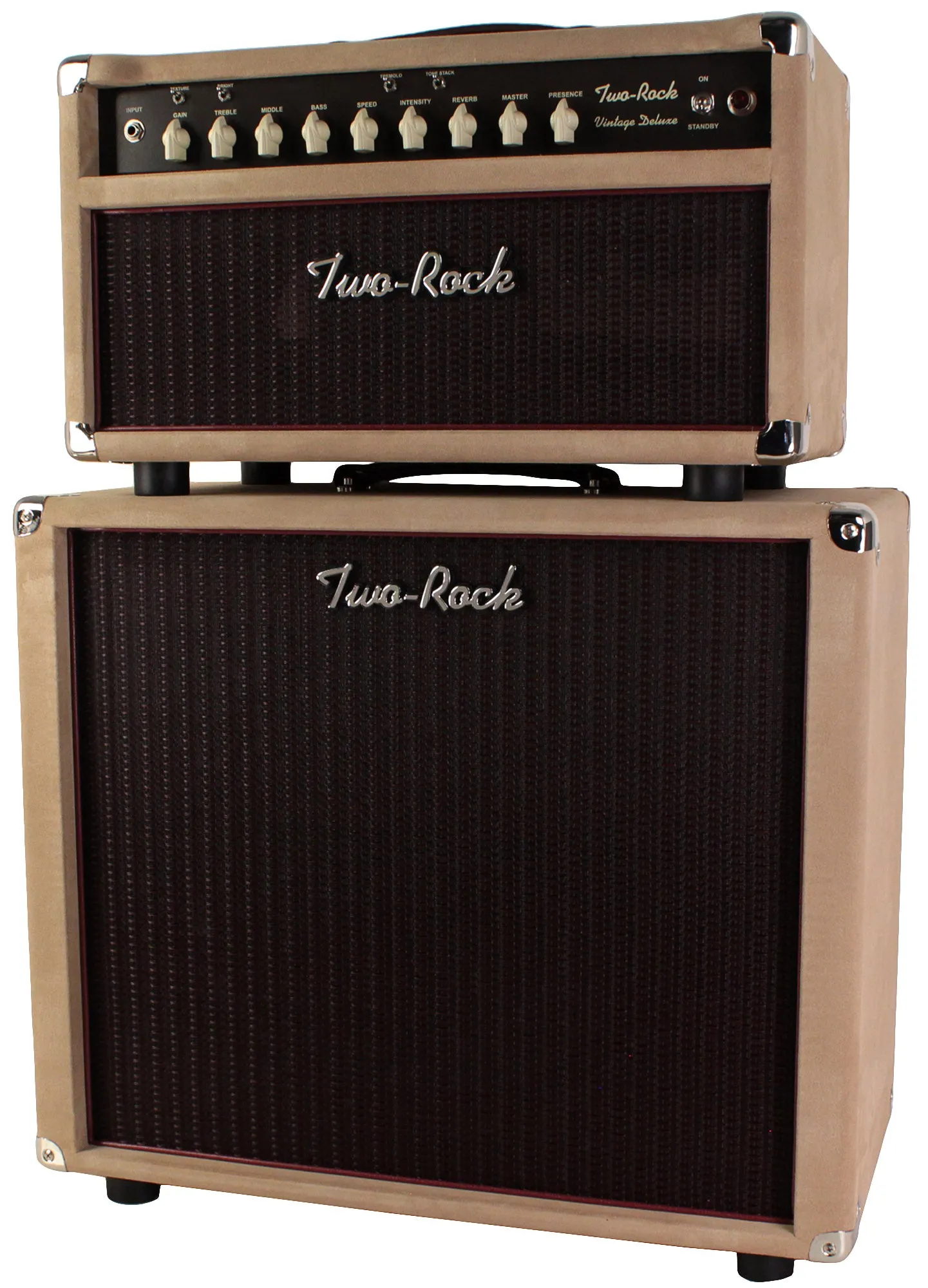 Two-Rock Vintage Deluxe 35 Tube Rectified Head, 1x15 Cab Set, Dogwood Suede, Oxblood