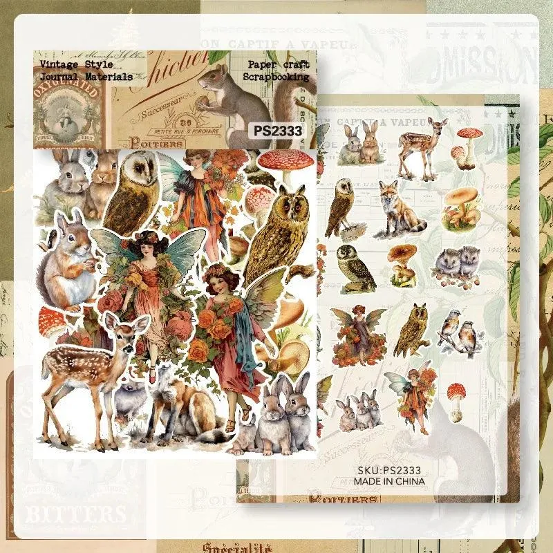 Vintage Autumn Die-Cut Sticker Pack