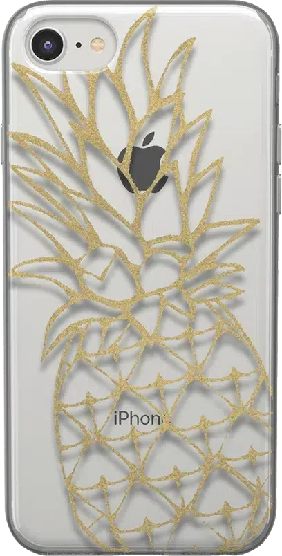 You're a Fine-Apple | Gold Pineapple Clear Case